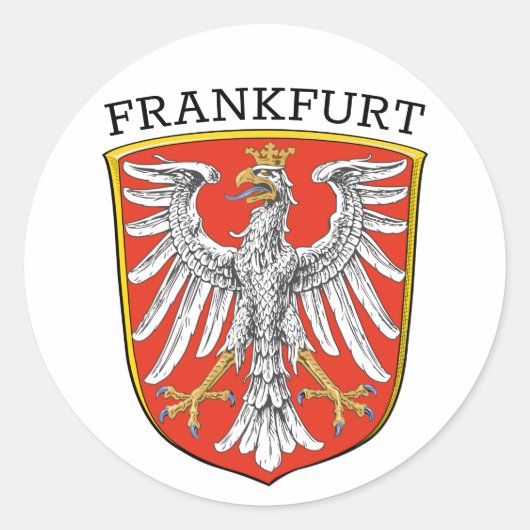 Wapenbezit van Frankfurt - DUITSLAND Ronde Sticker (Voorkant)