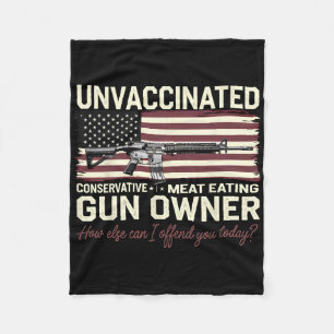 Wapenbezitter Usa Vlag Amendement Conservatief Cad Fleece Deken