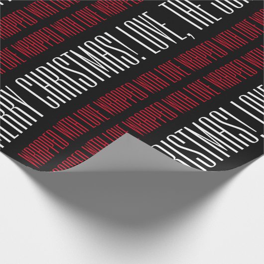 Wapend met  kerstfeest cadeaupapier (Hoek)