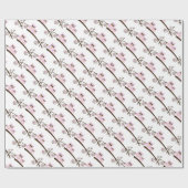 Wapend papier met whitepaper & roze boomthema (Vlak)