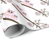 Wapend papier met whitepaper & roze boomthema (Rol Hoek)