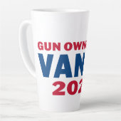 Wapeneigenaar voor Vance 2028 Latte Mok (Linkerhoek)