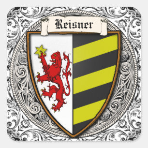Wapenfamilie Reisner (Baden-Württemberg) Vierkante Sticker