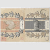 Wapenhuisschoen en Briefkaart met roosterleeftijd  Tissuepapier (Voorkant)