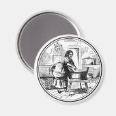  Wapenhuiswaskamer Illustratie Wit Magneet (Voorkant / Achterkant)