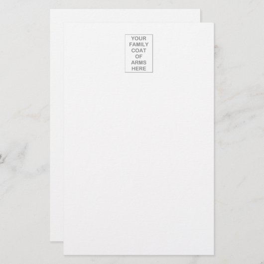 Wapenkarton met briefhoofd briefpapier (Voorkant / Achterkant)