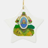 Wapenkat van Honduras Keramisch Ornament (Voorkant)