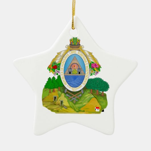 Wapenkat van Honduras Keramisch Ornament (Voorkant)
