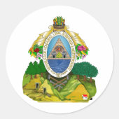 Wapenkat van Honduras Ronde Sticker (Voorkant)