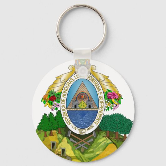 Wapenkat van Honduras Sleutelhanger (Voorkant)