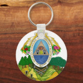 Wapenkat van Honduras Sleutelhanger (Voorkant)