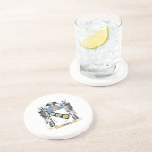 Wapenkleding - familiekust zandsteen onderzetter (Zijkant)