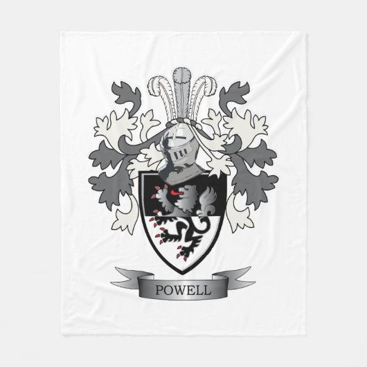 Wapenkleding van de familie Powell Fleece Deken (Voorkant)