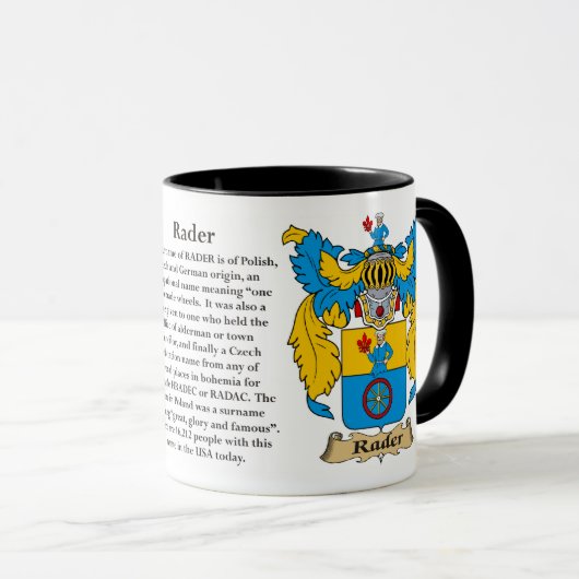 Wapenkleding voor de lezer mok (Voorkant rechts)