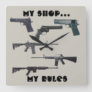 Wapenkoeling Vierkante Klok