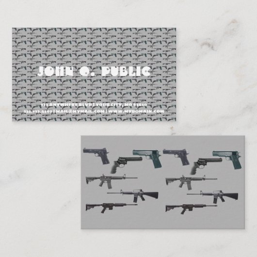 Wapenkoeling Visitekaartje (Voorkant / Achterkant)