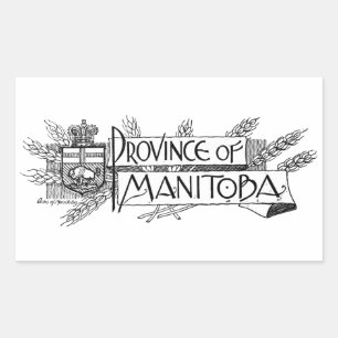  wapenlaag van Manitoba Rechthoekige Sticker
