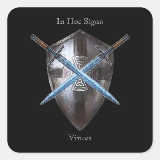 Wapenmaker - in-hoc Signo Vinces Vierkante Sticker (Voorkant)