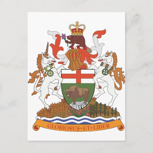 wapenmanitobacekat briefkaart (Voorkant)