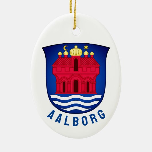 Wapenmantel Aalborg - DENEMARKEN Keramisch Ornament (Achterkant)