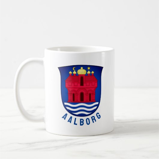 Wapenmantel Aalborg - DENEMARKEN Koffiemok (Links)