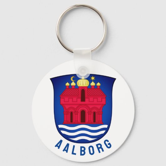 Wapenmantel Aalborg - DENEMARKEN Sleutelhanger (Voorkant)