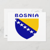 Wapenmantel BOSNIË Briefkaart (Voorkant / Achterkant)
