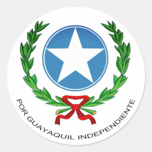 Wapenmantel Guayaquil Ronde Sticker