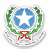 Wapenmantel Guayaquil Sticker (Voorkant)