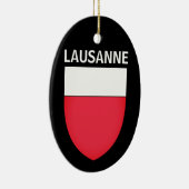 Wapenmantel Lausanne, ZWITSERLAND Keramisch Ornament (Rechts)