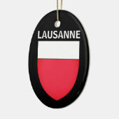 Wapenmantel Lausanne, ZWITSERLAND Keramisch Ornament (Links)