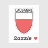 Wapenmantel Lausanne, ZWITSERLAND Sticker (Vel)