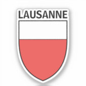 Wapenmantel Lausanne, ZWITSERLAND Sticker (Voorkant)