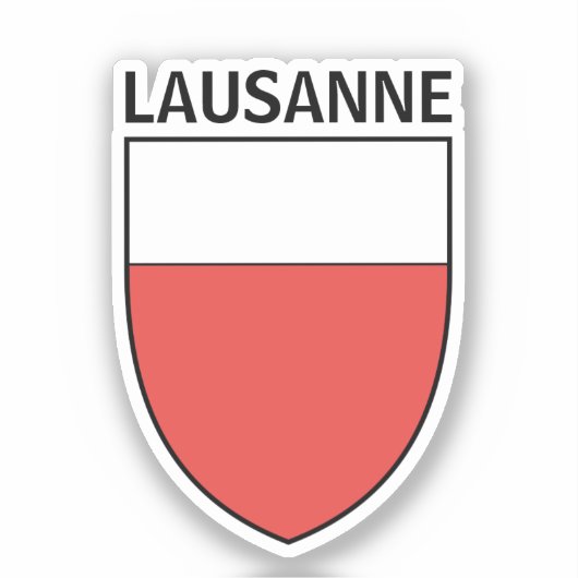 Wapenmantel Lausanne, ZWITSERLAND Sticker (Voorkant)