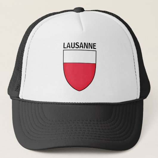 Wapenmantel Lausanne, ZWITSERLAND Trucker Pet (Voorkant)