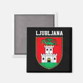 Wapenmantel Ljubljana - SLOVENIË Magneet (Voorkant / Achterkant)