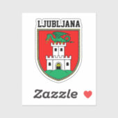 Wapenmantel Ljubljana - SLOVENIË Sticker (Vel)
