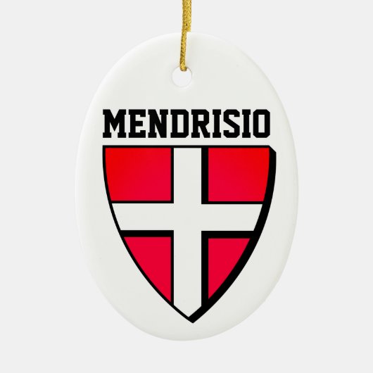Wapenmantel Mendrisio - ZWITSERLAND Keramisch Ornament (Voorkant)