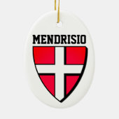 Wapenmantel Mendrisio - ZWITSERLAND Keramisch Ornament (Achterkant)