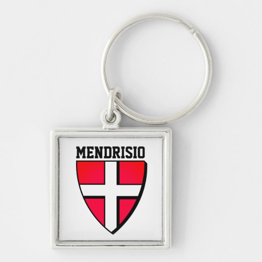 Wapenmantel Mendrisio - ZWITSERLAND Sleutelhanger (Voorkant)