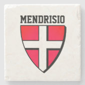 Wapenmantel Mendrisio - ZWITSERLAND Stenen Onderzetter (Voorkant)