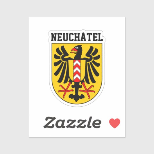 Wapenmantel Neuchâtel, Zwitserland Sticker (Vel)
