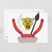 Wapenmantel van de Democratische Republiek Congo Briefkaart (Voorkant / Achterkant)