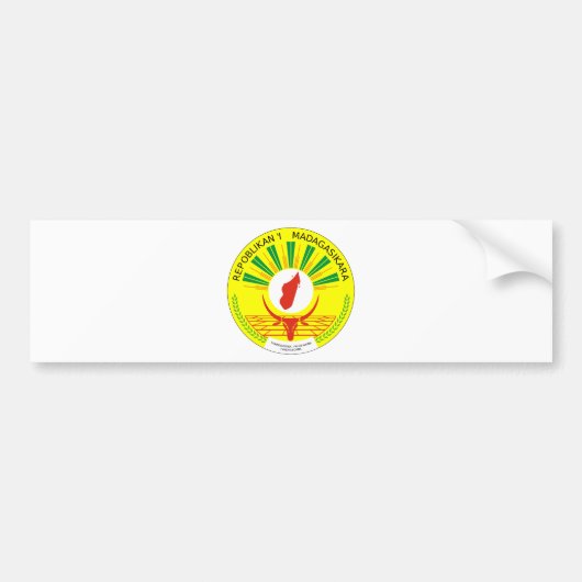Wapenmantel van Madagaskar Bumpersticker (Voorkant)