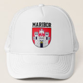 Wapenmantel van Maribor - SLOVENIË Trucker Pet (Voorkant)