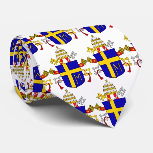 Wapenmantel van paus Johannes Paulus II Stropdas (Opgerold)