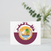 wapenmantel van qatar briefkaart (Staand voorkant)