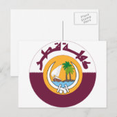 wapenmantel van qatar briefkaart (Voorkant / Achterkant)