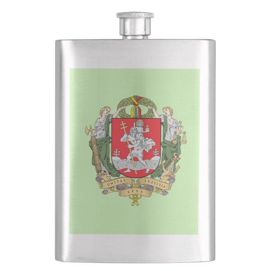 Wapenmantel van Vilnius, Litouwen Flask Flacon (Voorkant)