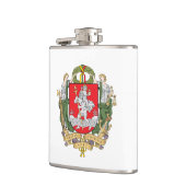 Wapenmantel van Vilnius, Litouwen Hip Flask Heupfles (Links)
